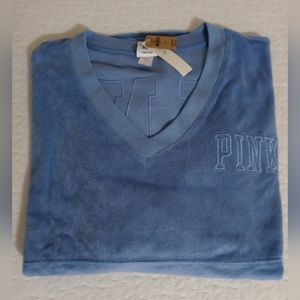 PINK varsity beach terry v-neck